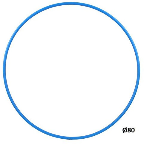 hoopomania Hula Hoop Rohling 16mm [80cm - blau] Hula Hoop Ring aus HDPE und einfarbig