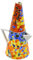 ART ESCUDELLERS Set LECHERA - AZUCARERA Dong de Porcelana Decorada en TRENCADIS al Estilo Gaudí. (Color Aurora). 11 cm x 8 cm x 17,5 cm