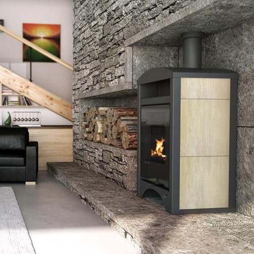 Aquaflam HSF34-009 Vario Barma Manual Wasserführender Kaminofen White Oak 11/7 kW/A
