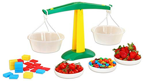 Betzold 57238 Holz Balkenwaage Kinder mit Pfanne, mehrfarbig, 36 x 28 cm