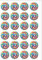 24 Precut Age 70 Seventieth Seventy 70th Birthday Edible Wafer Paper Cake Toppers Decorations