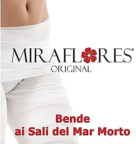 Bende Drenanti Gambe Anticellulite ai Sali del Mar Morto ad Alta Concentrazione per Bendaggi Estetici Riducenti (2 x 10m) Fasce Dimagranti Made in Italy