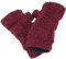 GURU SHOP Gehäkelte Handstulpen Blümchen, Armstulpen aus Schurwolle, Pulswärmer - Burgundy, Herren/Damen