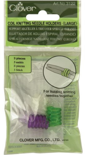 Clover Large Coil Knitting Needle Holder-3/Pkg