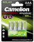 Camelion 17406403 - Always Ready Ni-MH Batterien AAA / HR03, 4 Stück, Kapazität 600 mAh, wiederaufladbar, für elektronische Geräte zur Sicherstellung einer optimalen Energieversorgung
