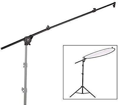 Docooler Erweiterbar Fotostudio Fotografie Reflektor Diffuser Halter Stnder Boom Armauflage mit Clip Flexible Drehgriffkopfklemme