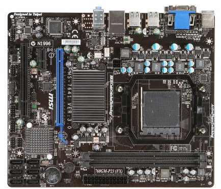 MSI 760GM-P23 (FX) - Motherboard - Mikro-ATX - Socket AM3+ - AMD 760G - Gigabit LAN