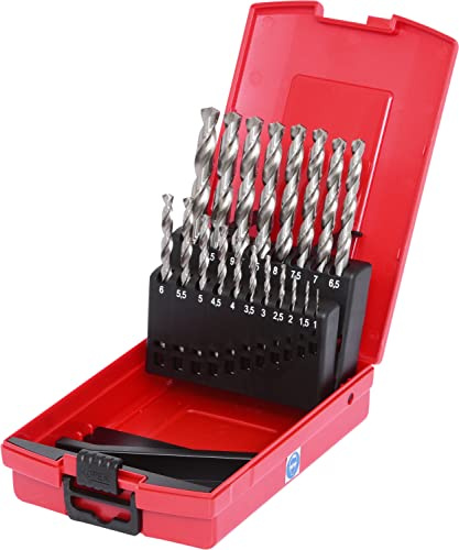 KS Tools 330.2620 HSS-G Spiralbohrer-Satz, Kunststoffkassette, 19-tlg. 1-10mm