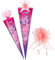 alles-meine.de GmbH Schultüte - Schmetterlinge - 85 cm 6-eckig - incl. Namen und Schleife - mit/ohne Kunststoff Spitze - Tüllabschluß - Zuckertüte - für Mädchen Schmetterling r..