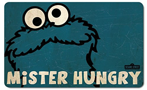 Logoshirt® Sesamstrasse I Krümelmonster I Mister Hungry I Frühstücksbrettchen I Schneidebrett I 23x14cm I spülmaschinenfest & hitzebeständig I Lizenziertes Originaldesign