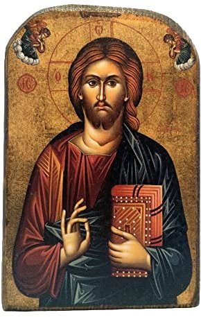 IconsGr Jesus Christus am Berg Athos, griechisch-christlich-orthodox, Wandtafel, Ikone, 13 x 9 cm, Schlafzimmer