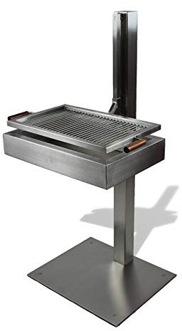 VEIKIN DESIGN Edelstahl Grill Style 80 cm, Designer Grill, Profi-Grill, Holzkohlegrill in Top-Qualität! (80 cm)