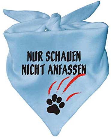 Hunde Dreiecks Halstuch (Fb: hellbau) (Gr. 1 (55 cm)) Nur schauen Nicht anfassen