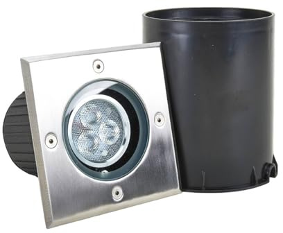 Lucande LED Bodeneinbauleuchte 'JOS', schwenkbar (wasserdicht) (Modern) in Alu aus Aluminium (1 flammig,) - Außenleuchte für Garten, Terasse, Balkon & Haus