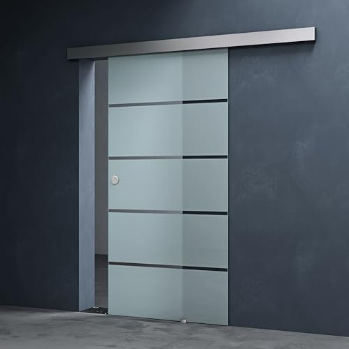Mai & Mai Porta Scorrevole in Vetro 102.5x215cm, Softclose, Vetro 8mm