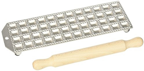 Eppicotispai 48 Fori Alluminio Quadrato Ravioli Maker con Mattarello