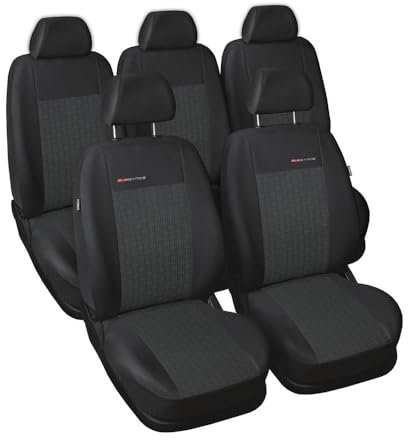 Mossa - Maßgeschneiderte Sitzbezüge Auto kompatibel mit VW Volkswagen Touran MPV (2003-2010) - Autositzbezüge Schonbezüge für Autositze - E1