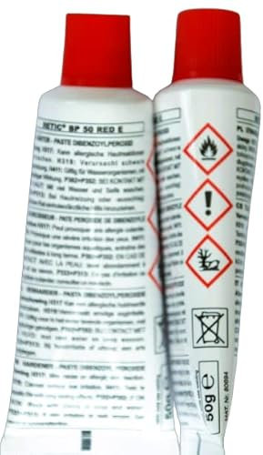 2 Stück Presto(Arkema) Universal-Härter f. 2K-Spachtel u.ä, herstellerübergreifend nutzbar Härter Paste a 50g=100g rot (kurze Verarbeitungszeit 4 Min.) WARENSENDUNG