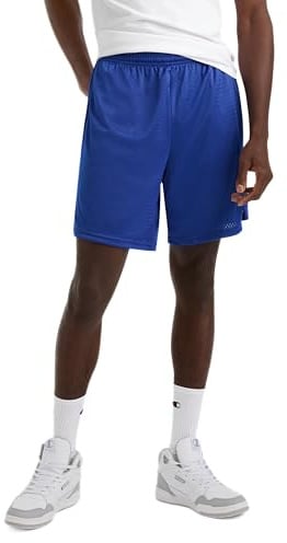Champion Mens Shorts, Mesh Gym Lightweight Athletic (Reg. Big & Tall), Surf The Web C Patch Logo, X-Large US