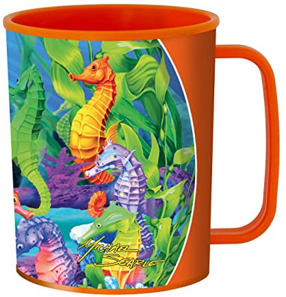 3D LiveLife Gobelet - Hippocampe Hilarant de Deluxebase. Gobelet Art Lenticulaire 3D. Gobelets en plastique de 300 ml pour enfants illustrations originales licence artiste renommé Michael Searle