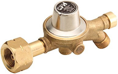 CFH Propan Druckregler Gasflasche 2,5 bar DR 112 - Gasdruckregler mit Schlauchbruchsicherung, Eingang G.5 und Ausgang H.6 3/8 gemäß EN 16129, Durchfluss 6 kg/h