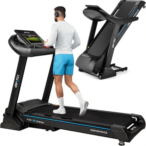 Gymtek XT900 Elektrisches Laufband für Zuhause 150kg, 1,0-20,0 km/h, Laufband Schreibtisch, Walking Pad Klappbar, Treadmill for Home, Laufbänder