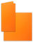 FarbenFroh by GUSTAV NEUSER 50x Falt-Karten DIN Lang - Orange (Orange) - 10,5 x 21 cm - Blanko Doppelkarten - Klappkarten für Einladungen und Grußkarten zu Weihnachten und Geburtstag