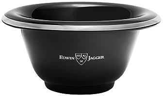 Edwin Jagger RN116 Porcelain Shaving Bowl for Men for Shaving Soap or Shaving Cream (Black)