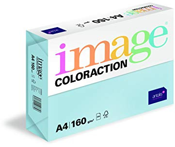 Image Coloraction Iceberg - farbiges Kopierpapier - DIN A4, 210 x 297 mm, 160 g/m² - buntes, holzfreies Druckerpapier für Kopierer - 250 Blatt - Eisblau
