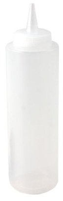12 oz Squeeze Bottle Clear Ideal for Sauce Ketchup Mustard Mayonnaise Oil Vinegar Salad Dressing