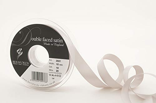 Berisfords Ribbon, 18 Silver Grey, 20 m
