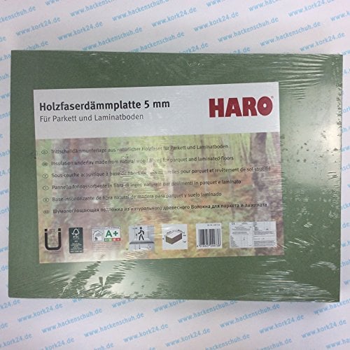7qm Haro Holzfaserdämmplatte 5mm stark natürliche Dämmunterlage/Trittschalldämmung für Parkett und Laminat