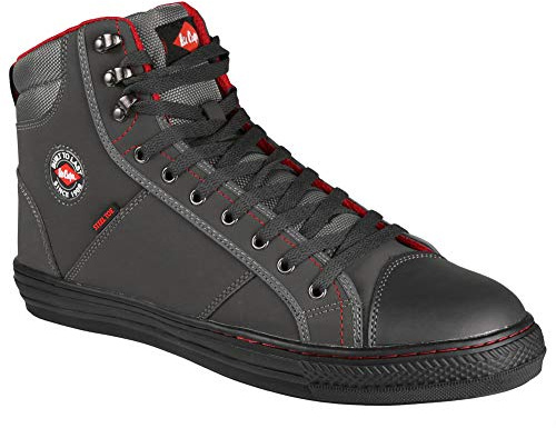 Lee Cooper Unisex Pu / Nubukleder Arbeitssicherheit Stiefel Classic Hallo Top-baseball-schuhe Sb Sra Construction Boot, Grauer Stiefel, 39 EU