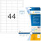 HERMA 4680 Wetterfeste Folienetiketten transparent, 25 Blatt, 48,3 x 25,4 mm, 44 pro A4 Bogen, 1100 Stück, selbstklebend, bedruckbar, matt, blanko Klebeetiketten Aufkleber aus Folie, durchsichtig