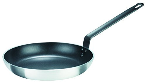 GSW 860758 Gastro traditionell Lyoner Bratpfanne ohne Deckel, Aluminium, Silber/schwarz, 28 cm