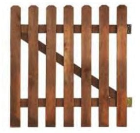 ITALFROM - Cancelletto in Legno per Giardino (L 100cm x H 80cm) Recinzione Giardino Esterno, Divisorio Separe Steccato in Legno di Pino, Robusto Impregnato in Autoclave, si può Dipingere