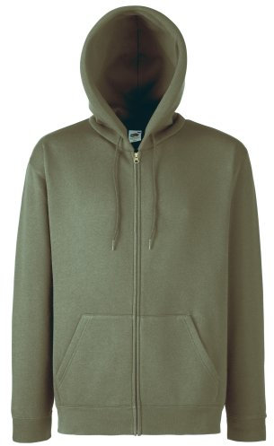 Fruit of the Loom Men's Hooded Sweatshirt, Green, Small
