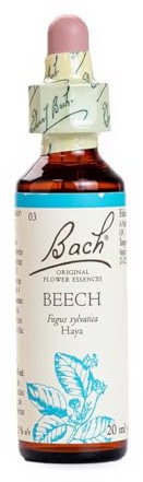 Bach - Flor de Bach Beech, Complemento Alimenticio, 20 ml | Extracto de Haya (Beech), Ayuda para la Gestión de Emociones, Tolerancia, Uso Diario, Formato Gotas, Adultos, 20 ml