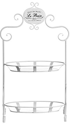 Premier Housewares Le Bain 2-Tier Stand - White