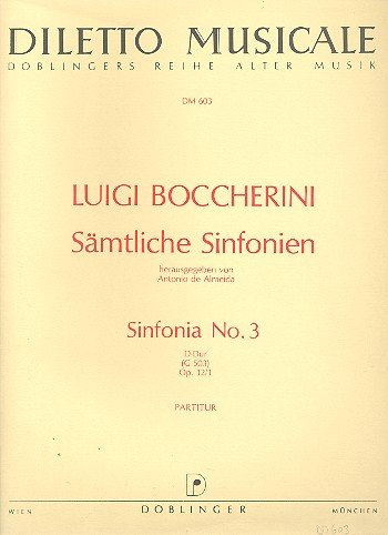 SINFONIE D-DUR NR.3 opus.12,1 G503: FUER ORCHESTER