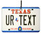 Personalisierter Texas Nummernschild Auto Lufterfrischer