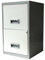 Pierre Henry 2 Drawer Maxi Filing Cabinet A4 Modern Silver / White