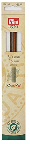 Prym 224162 Strumpfstricknadeln CUBICS NATURAL 20 cm 3,00 mm