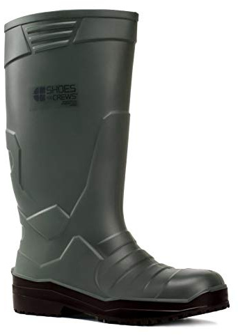 Shoes for Crews SENTINEL – Wasserfester Sicherheits-Gummistiefel aus PU, S4, gepolsterte Einlegesohlen, rutschhemmende, isoliert bis -20°C, 38 cm hoch – für Damen und Herren