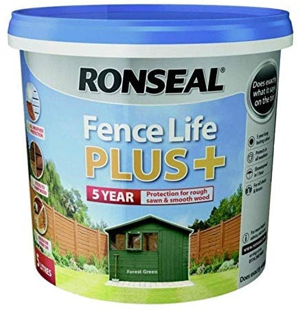 Ronseal RSLFLPPFG5L 5 Litre Fence Life Plus Paint - Forest Green