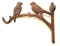 SPRING LIFE Cast Iron Ornate Two Birds On The Tree Hanging Flower Basket Bracket Hook (Antique Brown)