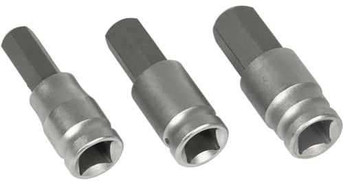 Performance Tool W86023 Hex Bit Socket Set, Large, 3-Piece | Automotive mechanics hand tool set. 12, 14 and 17 mm sizes. Heat treated chrome vanadium steel construction
