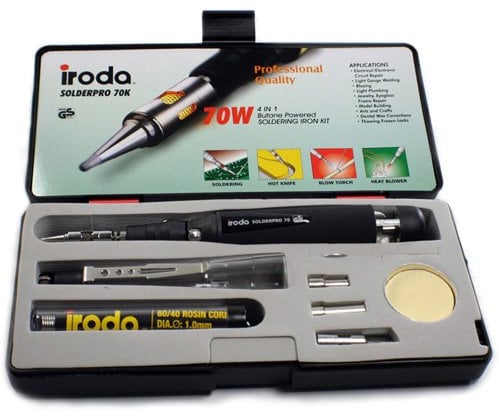 Iroda Solderpro 70 Cordless Refillable Butane Soldering Iron and Torch Kit