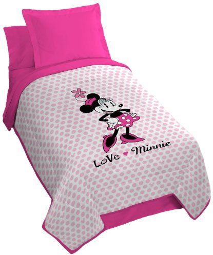 Disney Minnie Decke aus Mikrofaser mit Punktemuster