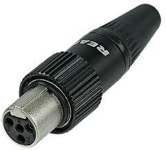 Rean 4 Pin RT4FCT-B Tiny XLR Connector - With Locking Screw